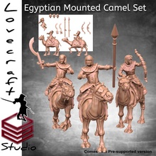egipcio montado camello conjunto juguetes juegos 3d print model - Mito3D