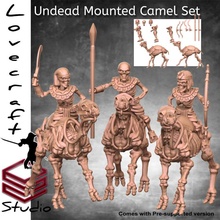 undead toys & games egyptian race camel rider mounted skeletons 3d print model - Mito3D