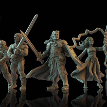 hero pack miniatures toys & games 3d print model - Mito3D