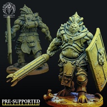 bane juggernaut toys & games human shield warhammer warrior huge dnd melee 32mm 3d print model - Mito3D