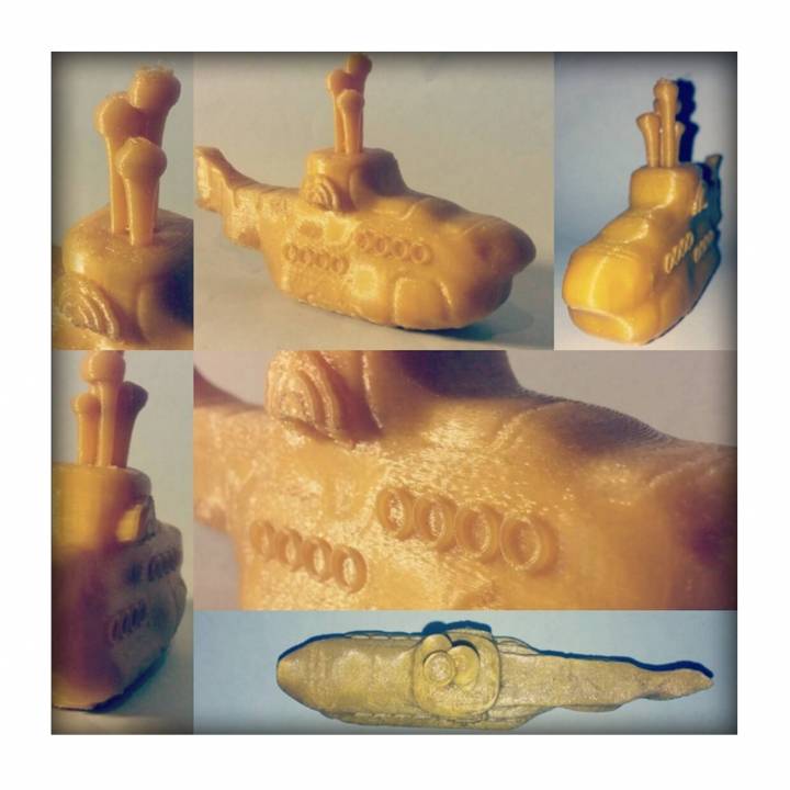 submarino amarillo beatles 3D print model - Mito3D