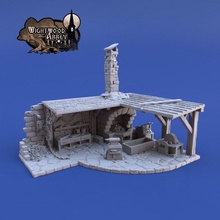 medieval herrería juguetes juegos herrero fantasía terreno taller fragua Herrero wightwood enfadado 3d print model - Mito3D