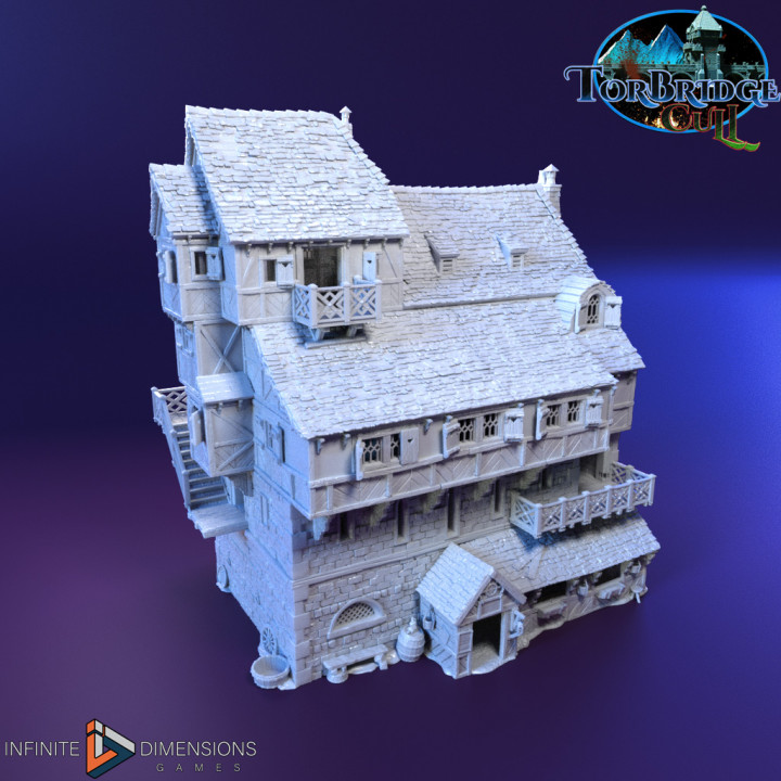 Feuerstelle Gasthaus Spielzeuge Spiele Fantasie mittelalterlich Terrain Taverne torbridge pflücken 3D print model - Mito3D