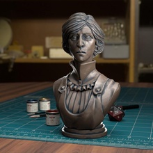 aristocrat lady bust pre-supported toys & games fantasy head miniatures scale 50mm minis creatures scaled dnd dishonored 32mm dishonoured 3d print model - Mito3D
