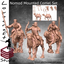 montato cammello impostato giocattoli Giochi deserto avventure nomadi cammelli 3d print model - Mito3D