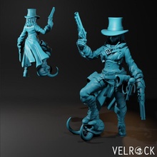 female darkheart hunter dual pistols presupported toys & games fantasy fighter gothic horror human pirate victorian d&d rogue dnd dungeons dragons blackheart gunslinger supported 3d print model - Mito3D