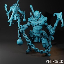 male orc pirate anchor chain presupported toys & games fantasy sailor d&d dnd flail dungeons dragons corsair buccaneer swashbuckler supported 3d print model - Mito3D