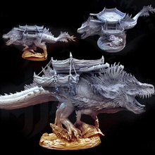 t-rex feathered platform toys & games dino dinosaur fantasy gaming rpg companion trex tabletop rex feathers dnd 5e storyline 3d print model - Mito3D