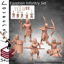 egyptian toys & games desert egypt multipart infantry desertadventures 3d print model - Mito3D