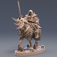 ritter hans von strachenfeld - vampires toys & games dragons dungeons sword vampire horse miniature male tabletop wargame dnd mounted daybreak 3d print model - Mito3D