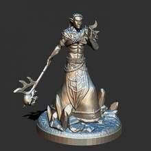 dark elf sorcerer spellforce toys & games mage warlock 28mm dnd 3d print model - Mito3D