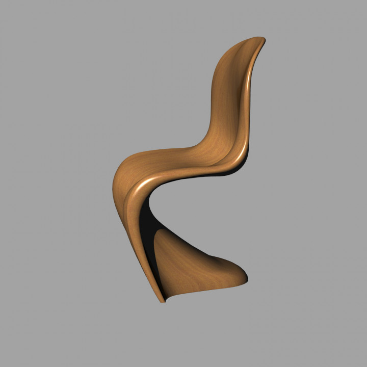 Silla curva minimalista 3D print model - Mito3D