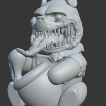 infanzia nightmares pooh orso arte orrore mostro cartoni animati incubi winnie the 3d print model - Mito3D