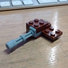 gatling gun building brick toys & games lego build gatlinggun 3d print model - Mito3D