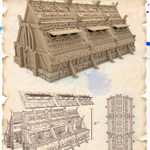 viking longhouse toys & games blacksmith hut hovel vikinglegends 3d print model - Mito3D