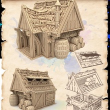 birreria giocattoli Giochi Casa vichingo capanna tugurio leggende vichinghe 3d print model - Mito3D