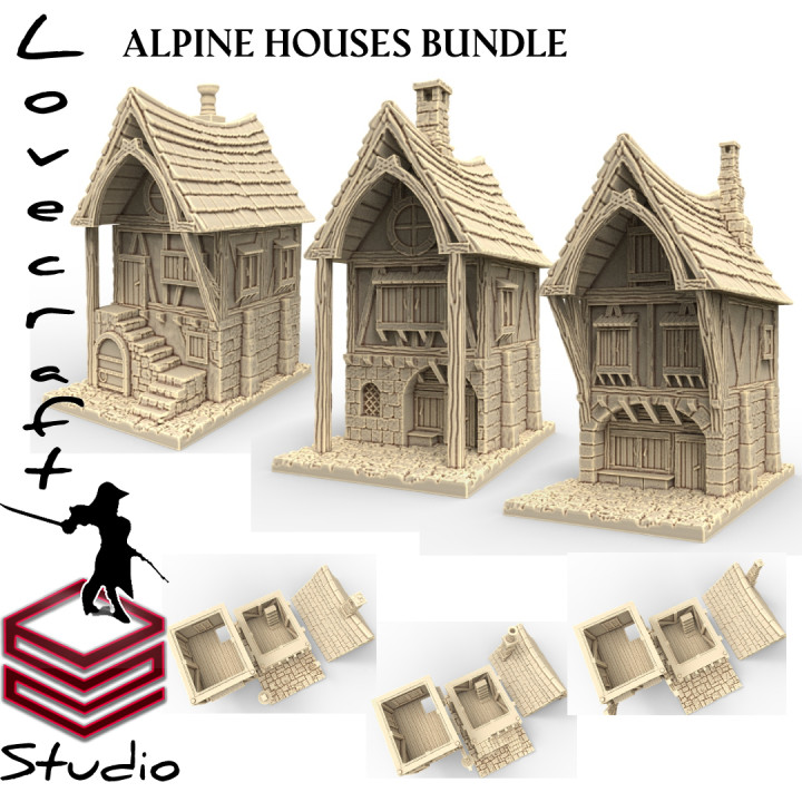 Maisons jouets Jeux maison médiéval alpin 3D print model - Mito3D