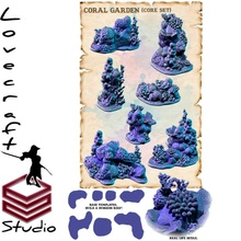coral garden set toys & games seafloor 3d print model - Mito3D