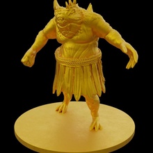 devil frog toys & games demon reptile evil horns fiend chains critical 3d print model - Mito3D