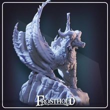 frost drake toys & games dragon fantasy mini rpg tabletop d&d dnd frosthold frostdrake 3d print model - Mito3D