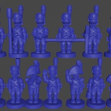 6-15mm portuguese foot artillery crew 1807 toys & games black epic war cannon supportless europe napoleon portugal 6mm 10mm 15mm powder napoleonic asunder peninsular 3d print model - Mito3D