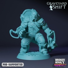 graveyard shift - hunter 2 toys & games city warhammer minis dnd cursed ttrpg 3d print model - Mito3D