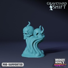 graveyard shift - skulls toys & games rpg terrain warhammer magic spell point dnd necromancer ttrpg 3d print model - Mito3D