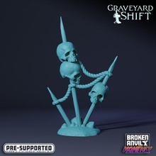 graveyard shift - spikes toys & games rpg terrain dnd totem warding 3d print model - Mito3D