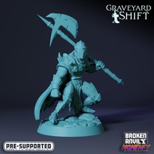 graveyard shift - undead knight 2 toys & games city hero mini rpg warhammer dnd ghoul mandolorian cursed ttrpg 3d print model - Mito3D