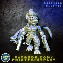 space ratfolk bounty hunter toys & games alien roleplay rpg sci-fi character miniature rat mouse tabletop 32mm starfinder mousefolk ratman ysoki 3d print model - Mito3D