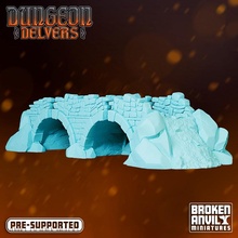 dungeon delvers troll bridge terrain set toys & games adventure dnd 3d print model - Mito3D