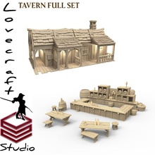 tavern toys & games furniture props barrel cabinet tables 3d print model - Mito3D