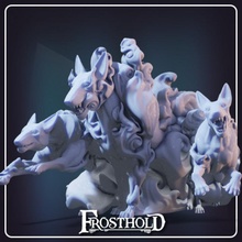 shadowhounds toys & games dog fantasy mini rpg wolf shadow tabletop pack d&d dnd frosthold 3d print model - Mito3D