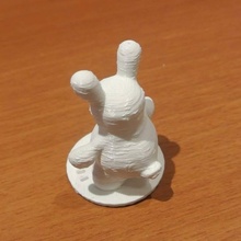 power bunny fan art animal statue advertising 3d print model - Mito3D