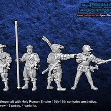 Empire germanique artillerie équipage jouets Jeux fantaisie jeux guerre 28mm 3d print model - Mito3D