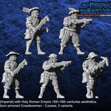 Empire germanique arbalétriers jouets Jeux fantaisie jeux guerre 28mm 3d print model - Mito3D