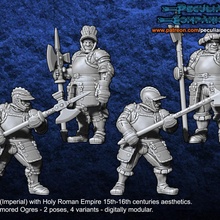 empire germanic - armored ogres landskenchts toys & games fantasy wargames 28mm 3d print model - Mito3D