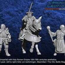 empire germanic - character pack toys & games characters fantasy wargames 28mm commanders 3d print model - Mito3D