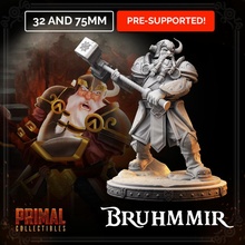 dwarf - bruhmmir masters dungeons quest toys & games classic dragons epic fantasy hero retro rpg war warrior miniature enemy paint boardgame roleplaying oldschool wargame retrogame tabletopgame classicgame 3d print model - Mito3D