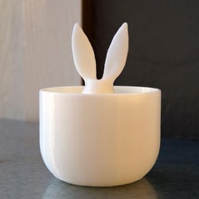 rabbit q-tip holder & garden fusion360 bunnyrabbit sindoh qtip forgerapp qtipholder qtips 3d print model - Mito3D
