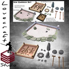 zen giardino impostato giocattoli Giochi utensili 3d print model - Mito3D