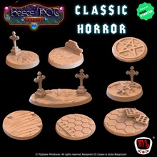 classic horror custom bases hot madness ks campaign toys & games modular base cemetery mojibake 3d print model - Mito3D