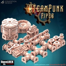 steampunk pipes toys & games rpg warhammer boardgame tabletop decor wargame dungeon 3d print model - Mito3D