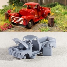 chevy truck 1951 h0 scales diorama 3d toys & games stl model garage 3dprint chevrolet railroad miniaturetoys salvageyard 3d print model - Mito3D