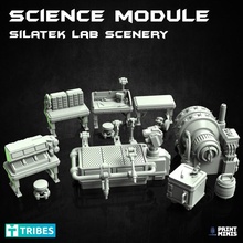 Bilim laboratuar kötü manzara modül salgın Toplamak oyuncaklar oyunlar sıra makine sci fi arazi masaüstü dağılmak 3d print model - Mito3D