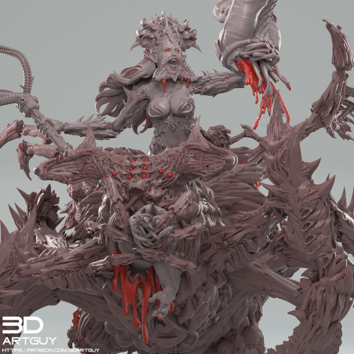 spider monster toys & games 3d horror tabletop d&d drider 3dartguy dungeonsanddragon 3D print model - Mito3D