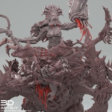 araña monstruo juguetes juegos 3d horror mesa d drider 3dartguy mazmorras dragones 3d print model - Mito3D