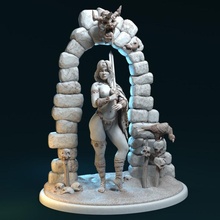 arillis veteran warrior toys & games girl sword woman busty 3d print model - Mito3D