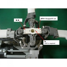 main rotor head completamente articolato genere opzionale ricambio parti elicottero tappo MRH opzione mail fully articulated 3d print model - Mito3D