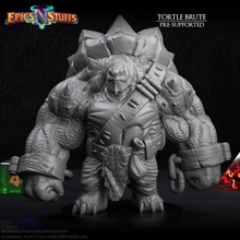 tortle brute miniature - pre-supported toys & games dragons dungeons fantasy fighter player turtle warrior character miniature brute boardgame tabletop adventure dnd npc tortle 5e supported epicsnstuffs 3d print model - Mito3D
